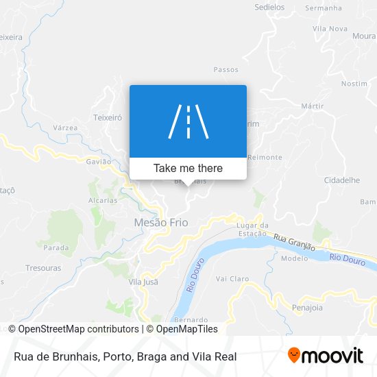 Rua de Brunhais mapa