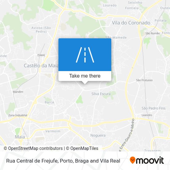 Rua Central de Frejufe mapa