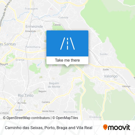 Caminho das Seixas mapa