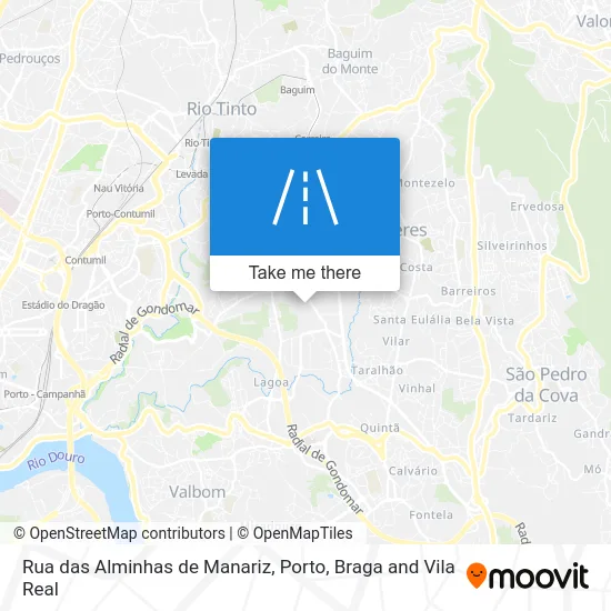 Rua das Alminhas de Manariz map