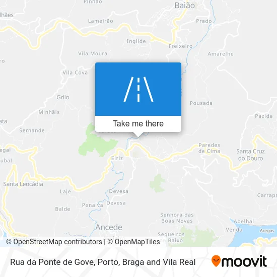 Rua da Ponte de Gove map