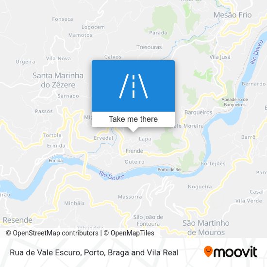 Rua de Vale Escuro mapa