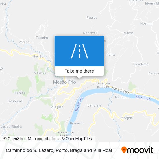 Caminho de S. Lázaro mapa