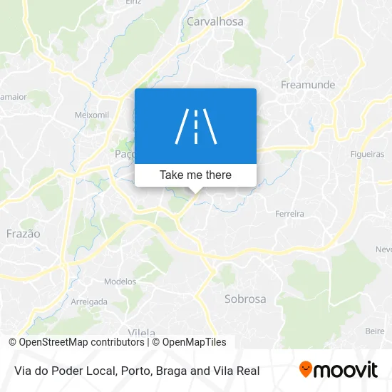 Via do Poder Local map