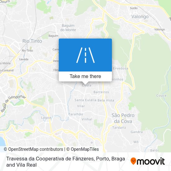 Travessa da Cooperativa de Fânzeres mapa