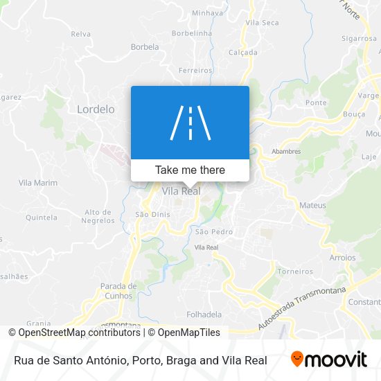 Rua de Santo António map