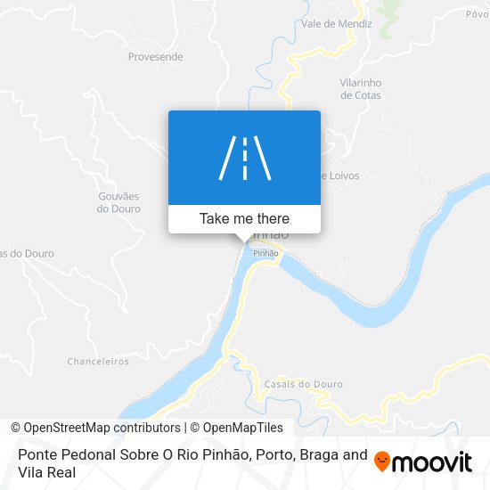 Ponte Pedonal Sobre O Rio Pinhão mapa