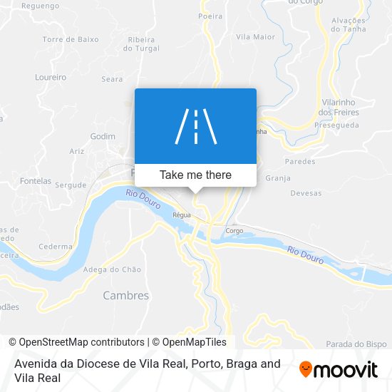 Avenida da Diocese de Vila Real mapa
