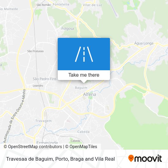 Travesaa de Baguim mapa