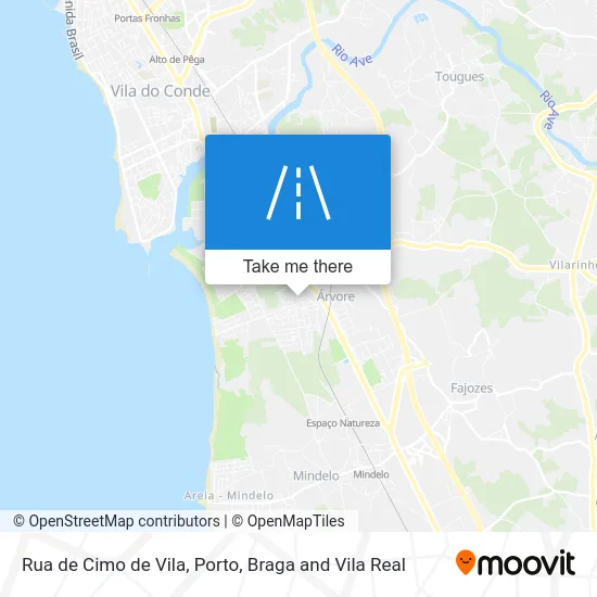 Rua de Cimo de Vila map