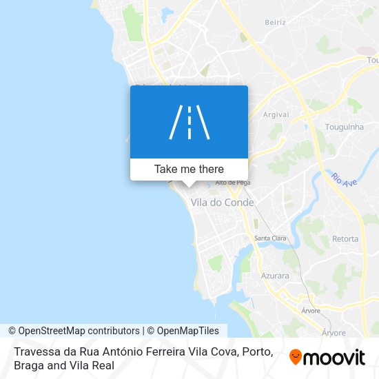 Travessa da Rua António Ferreira Vila Cova map
