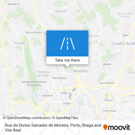 Rua do Divino Salvador de Moreira map