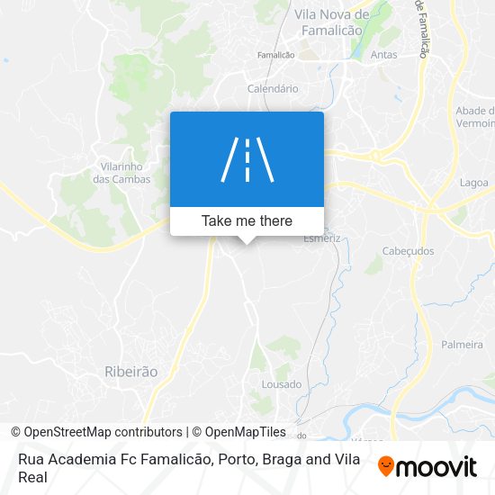 Rua Academia Fc Famalicão map