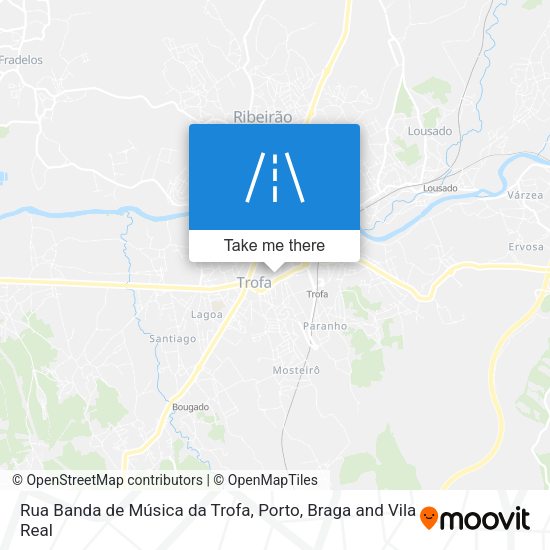 Rua Banda de Música da Trofa mapa
