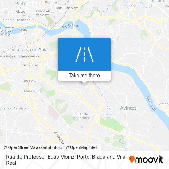 Rua do Professor Egas Moniz mapa