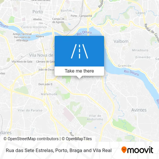 Rua das Sete Estrelas mapa