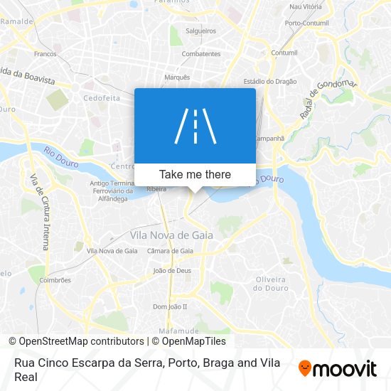 Rua Cinco Escarpa da Serra mapa
