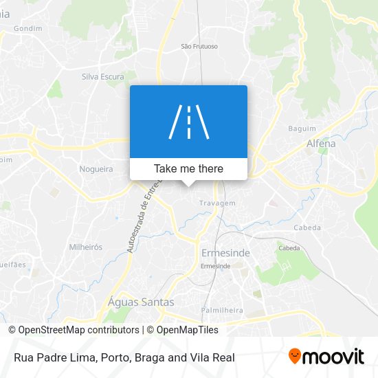 Rua Padre Lima mapa