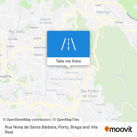 Rua Nova de Santa Bárbara map