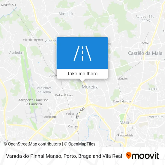 Vareda do Pinhal Manso map