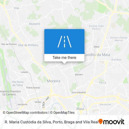 R. Maria Custódia da Silva mapa