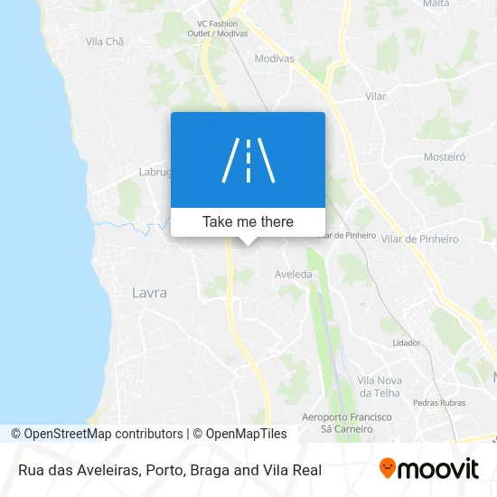 Rua das Aveleiras map