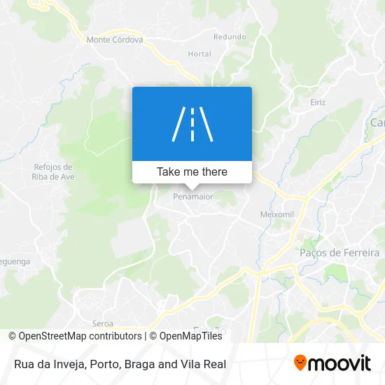 Rua da Inveja map