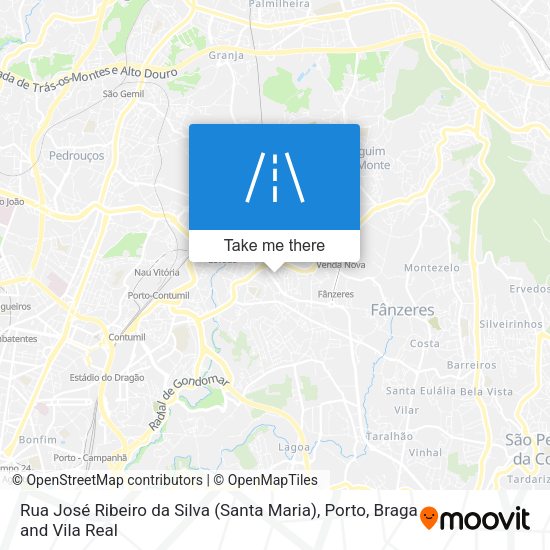 Rua José Ribeiro da Silva (Santa Maria) mapa