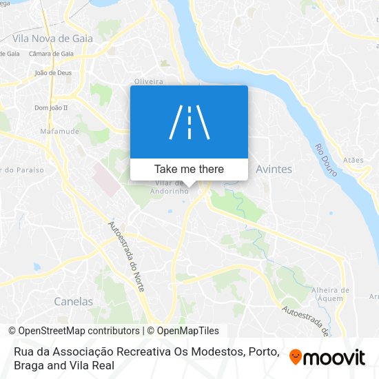 Rua da Associação Recreativa Os Modestos map