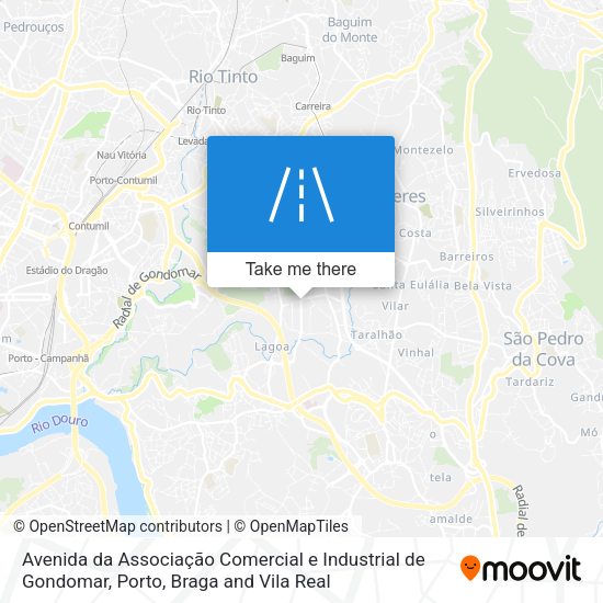 Avenida da Associação Comercial e Industrial de Gondomar map