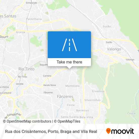 Rua dos Crisântemos map