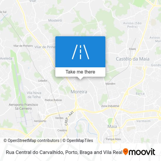 Rua Central do Carvalhido mapa