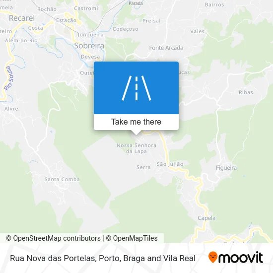 Rua Nova das Portelas map