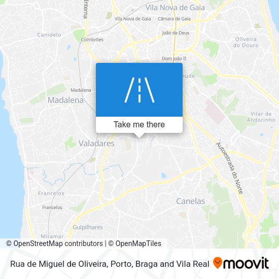 Rua de Miguel de Oliveira mapa