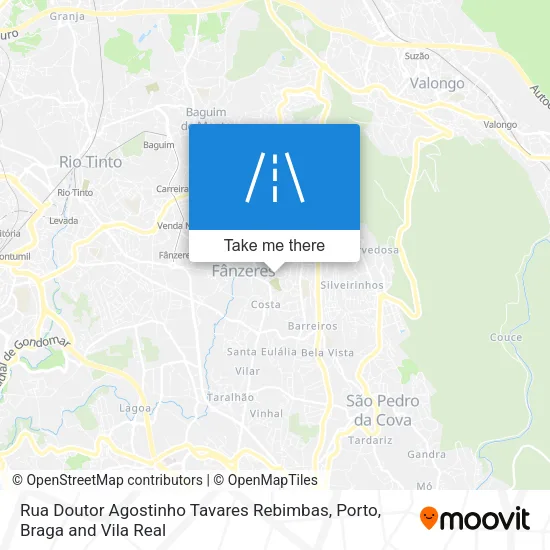 Rua Doutor Agostinho Tavares Rebimbas map
