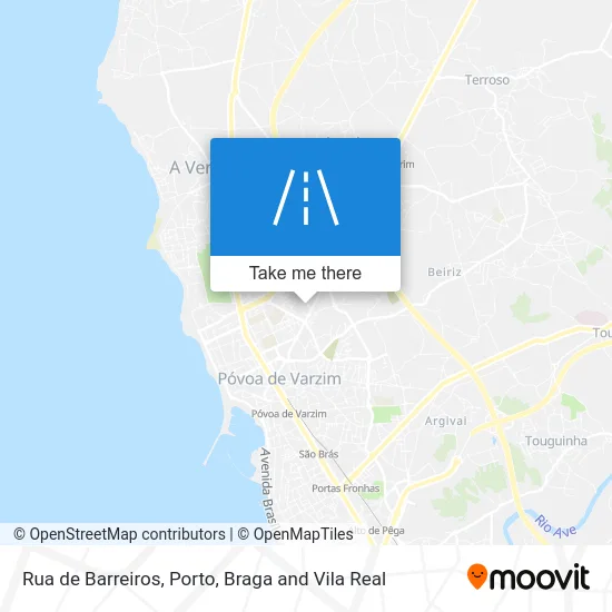 Rua de Barreiros map