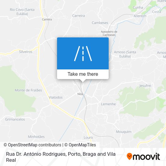 Rua Dr. António Rodrigues mapa