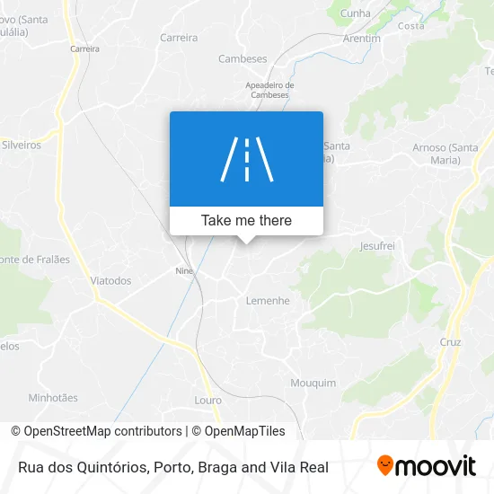 Rua dos Quintórios map