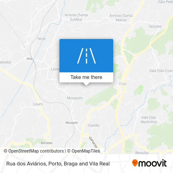 Rua dos Aviários map