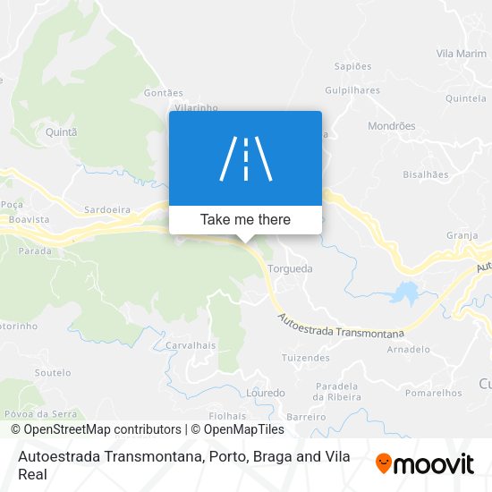 Autoestrada Transmontana mapa