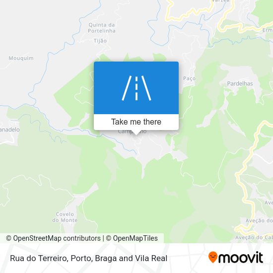 Rua do Terreiro mapa