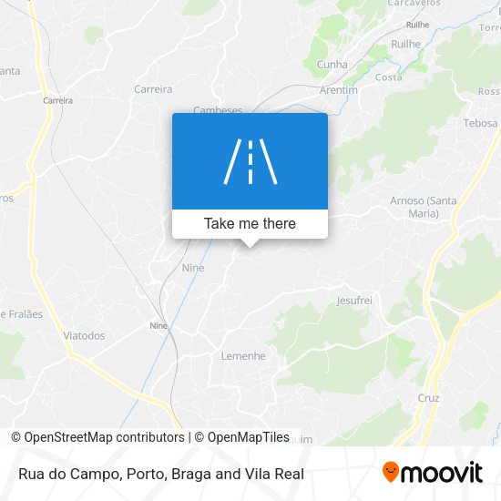 Rua do Campo mapa