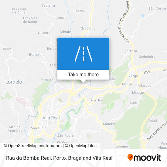 Rua da Bomba Real map