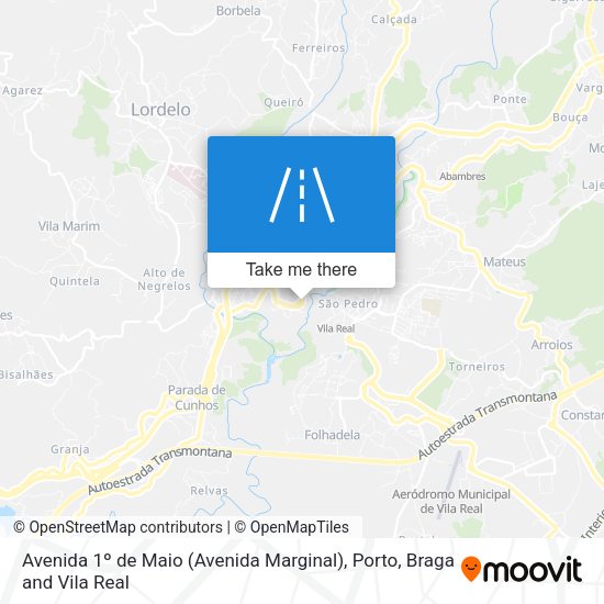 Avenida 1º de Maio (Avenida Marginal) mapa