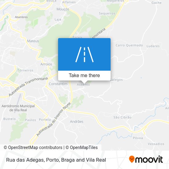 Rua das Adegas mapa