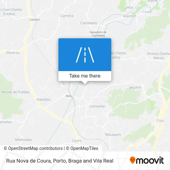 Rua Nova de Coura map