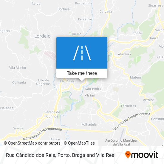 Rua Cândido dos Reis mapa