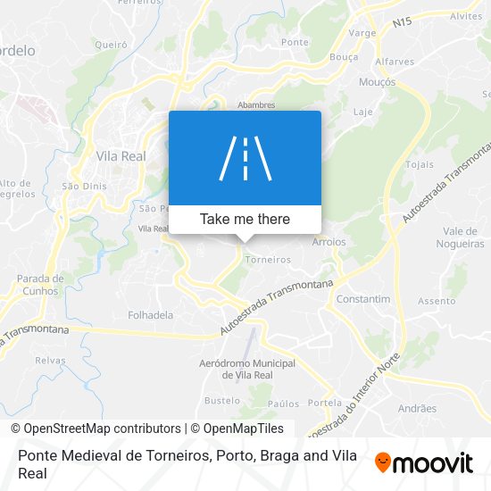 Ponte Medieval de Torneiros mapa