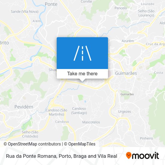 Rua da Ponte Romana mapa