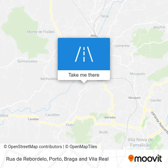 Rua de Rebordelo map